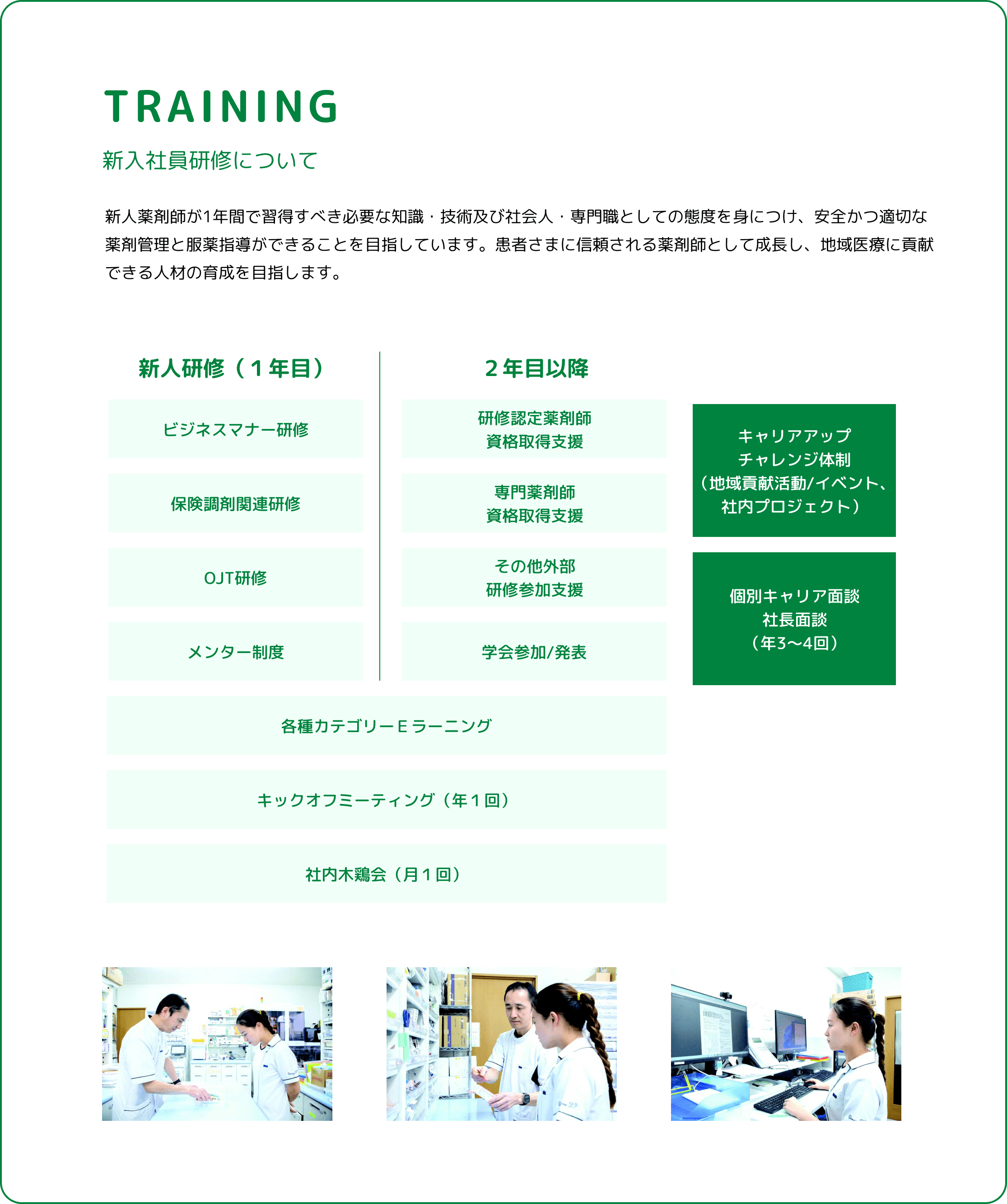 新入社員研修について